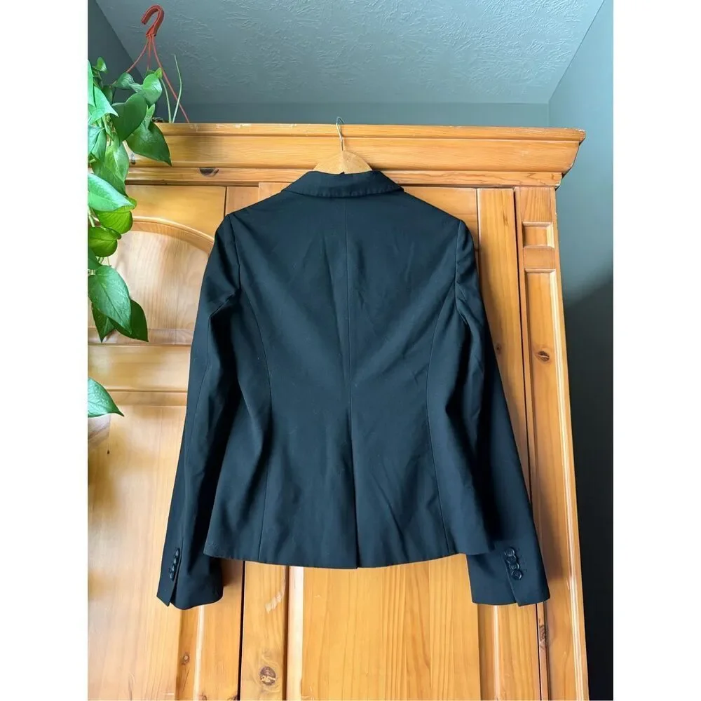 Ann Taylor one button Classic blazer in stretch Cotton Shorts ZS 6